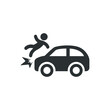 © Minh Do - Vector illustration of car hit people icon on white background