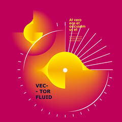 Poster - Hipster abstract fluid concept for web design. Vector geometric background. Poster design. Abstract color template