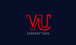 © Prestige Studio - Abstract creative minimal unique alphabet letter icon logo VU
