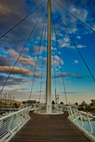 Fototapeta Na sufit - La Spezia Italy  BridgeThaon of Revel in the port of La Spezia Liguria Italy