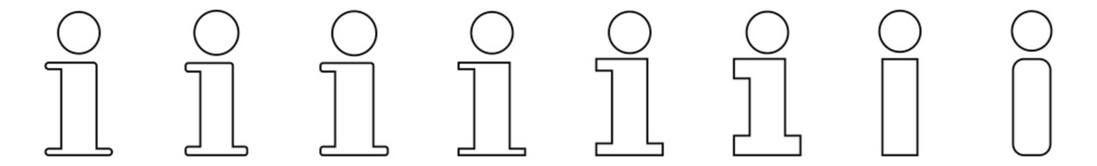Wall Mural - info point icon black line | information illustration | i point symbol | help logo | hint sign | iso