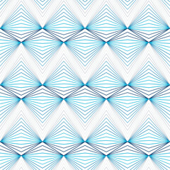 Poster - Abstract pattern with volumetric geometric shapes from lines. Image with optical illusion.