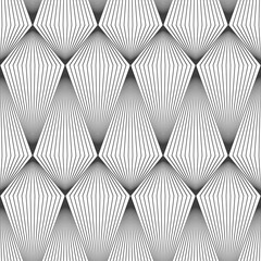  Abstract pattern with volumetric geometric shapes from lines. Image with optical illusion.
