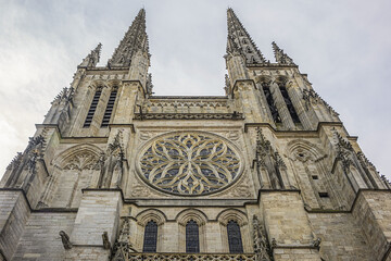 Wall Mural - Bordeaux Cathedral (Cathedrale Saint-Andre de Bordeaux, from 1096) - Roman Catholic church dedicated to Saint Andrew. It is the seat of the Archbishop of Bordeaux. Bordeaux, France.