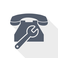 Poster - Phone service, repair flat design vector icon