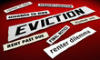 Eviction News Headlines Renter Crisis Tenants Removed from Homes 3d Illustration