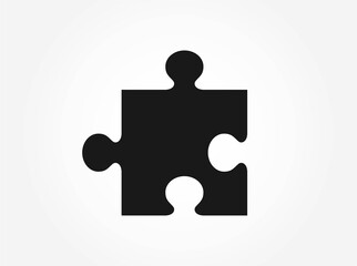 Wall Mural - puzzle piece icon. creative game symbol. infographic element and symbol for web design