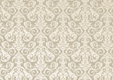 Fototapeta  - Beautiful damask pattern of brown and beige colors.