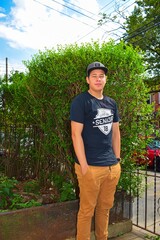 Wall Mural - portrait of a young man on a hat