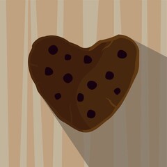 Sticker - heart shape cookie