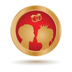 Sticker - couple and engagement rings