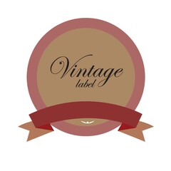 Wall Mural - vintage label