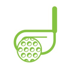 Wall Mural - golf club and ball