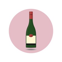 Sticker - wine bottle