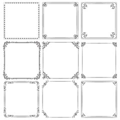 Wall Mural - set of decorative frames