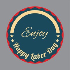 Wall Mural - labor day label