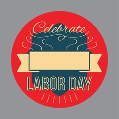 Wall Mural - labor day label