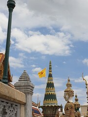 View of the famous tourist attraction in Bangkok ,Reclining Buddha gold statue. Wat Pho, Bangkok, Thailand July 1st, 2020