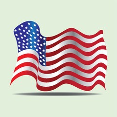 Poster - usa flag waving