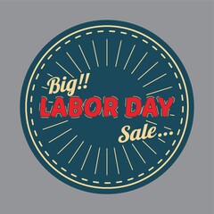 Wall Mural - labor day label