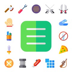 Poster - Modern Simple Set of knife Vector flat Icons