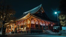 Asakusa By Night.
Famous District Of Tokyo Shot Late At Night.