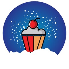 Sticker - cupcake