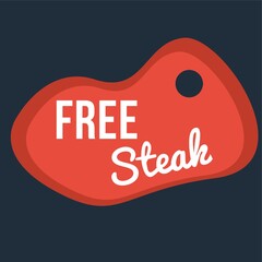 Poster - free steak tag