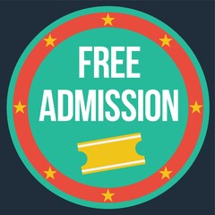 Wall Mural - free admission label