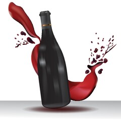 Sticker - wine bottle