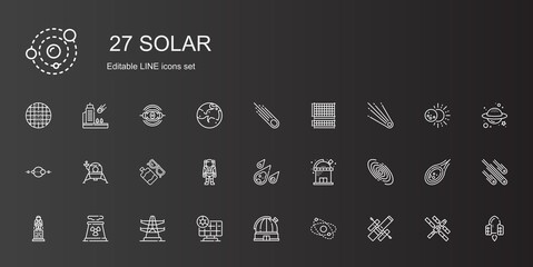 Wall Mural - solar icons set