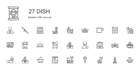 Canvas Print - dish icons set