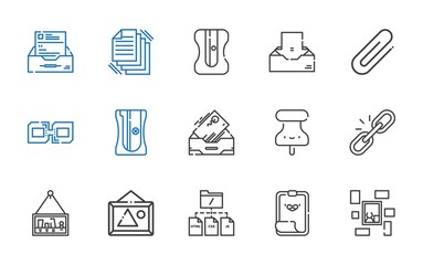 Canvas Print - attach icons set