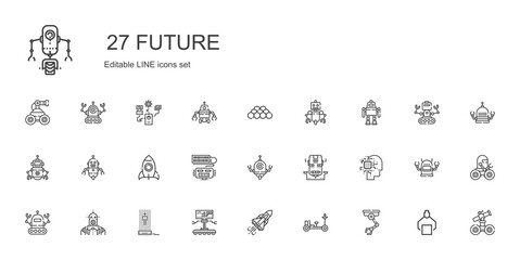 Wall Mural - future icons set