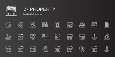 Poster - property icons set