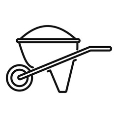 Poster - construction wheelbarrow icon. outline construction wheelbarrow vector icon for web design isolated 