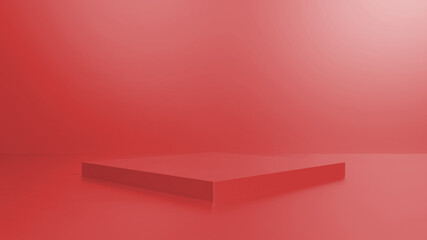 Wall Mural - 3d, 3d render, background, blank, design, display, empty, empty podium, exhibition, geometric, illustration, interior, isolated, light, object, pedestal, place, platform, podium, presentation, product
