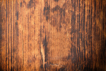 Wall Mural - brown wood texture with natural pattern, dark board as background