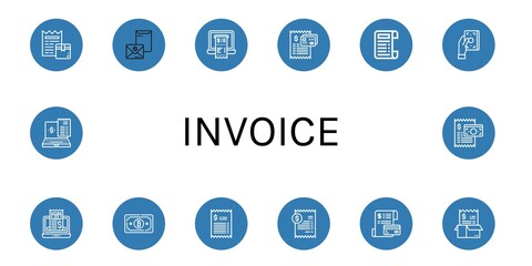 Wall Mural - invoice icon set