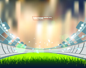 Sports stadium with lights eps 10