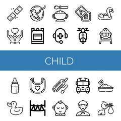 Poster - child icon set