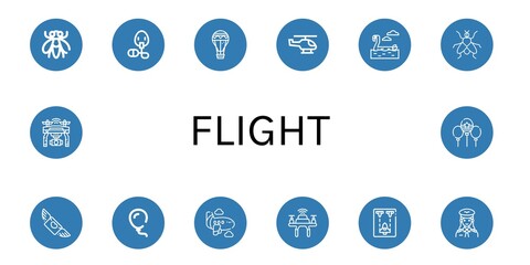 Sticker - flight icon set