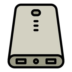 Poster - Modern power bank icon. Outline modern power bank vector icon for web design isolated on white background