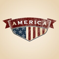 Wall Mural - america badge