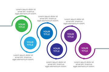 Process Circle infographics with six step options