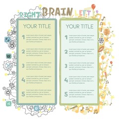 Canvas Print - infographic of brain