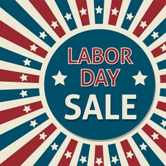 Canvas Print - labor day sale poster