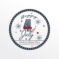 Sticker - american independence day label