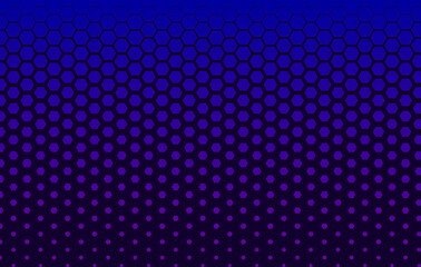 Wall Mural - Halftone technology banner with hexagons