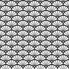 Wall Mural - Geometric seamless vintage pattern with fans